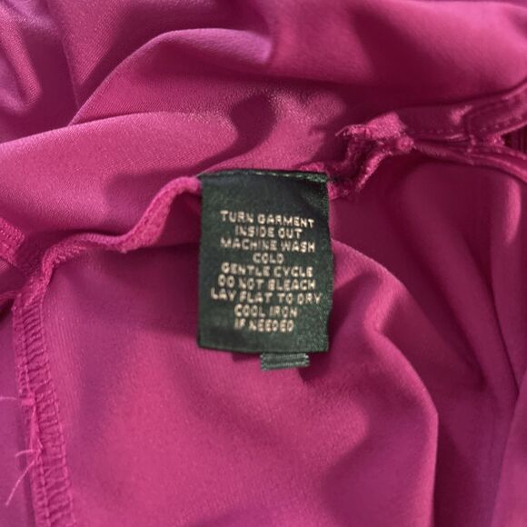 Ralph Lauren Shirt sleeveless top Tunic Pink Hibiscus keyhole neck Plus XL - Picture 10 of 11